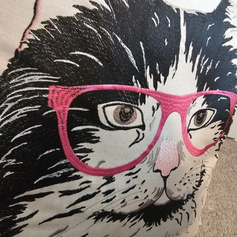 Loom & Mill Cat Face Decorative Pillow 20